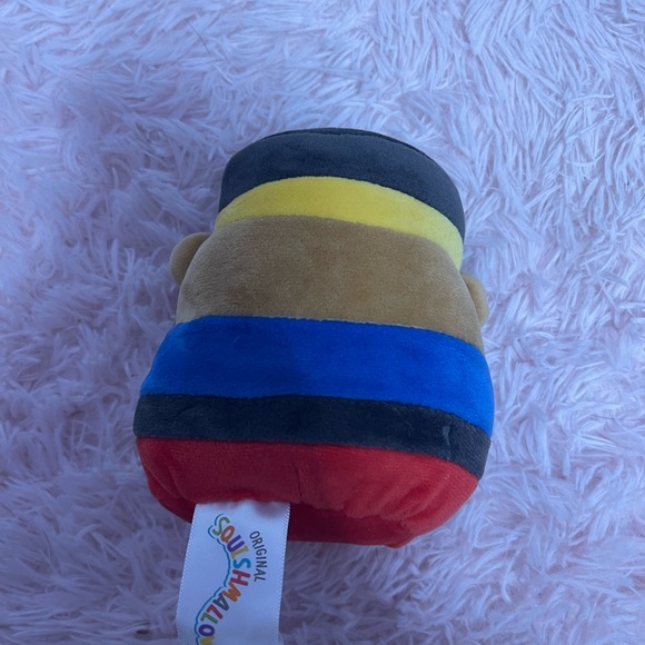 Squishmellow Plush Bear Toy in Red, Blue, and Yellow NWOT - Picture 2 of 4